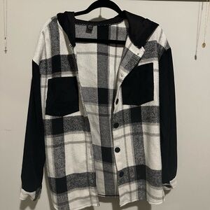 SHEIN button up with hood